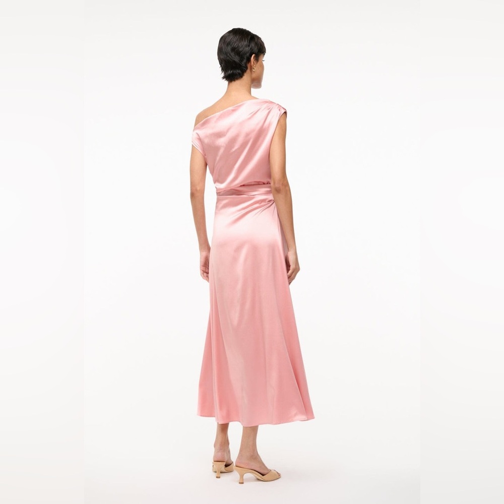 $695 STAUD PHARE SILK DRESS ROSE size 8 - Picture 4 of 15